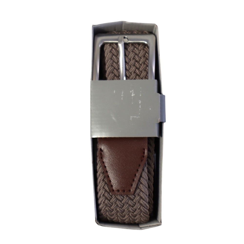 Royal Class Mens Stretch Braided Belt Brown XL 51 Inch Adjustable‎ Brand New